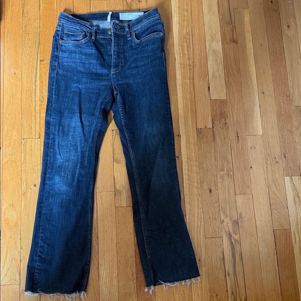 rag & bone Dark Blue Flare Jeans